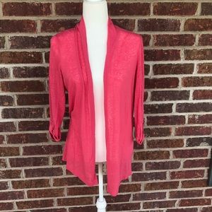 Women’s Sheer Croft & Barrow Open Paisley Print Cardigan Size Medium